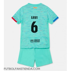 Barcelona Paez Gavi #6 Tercera Equipación Niños 2023-24 Manga Corta (+ Pantalones cortos)